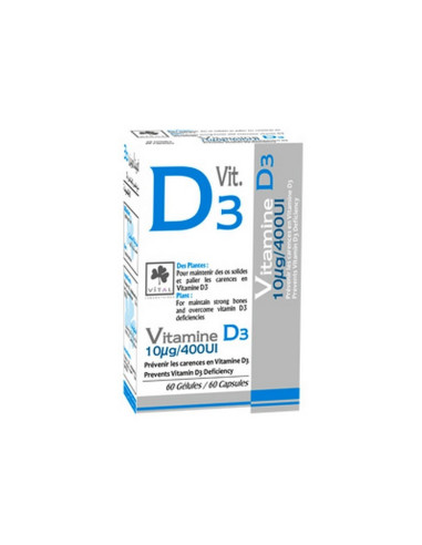 VITAL Vitamine D3, 30 gélules Phytothera